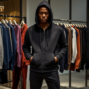 Custom Zip Up Hoodies Manufacturer for Clothing Brand Blank & Printed OEM Streetwear Production - Product Image 3