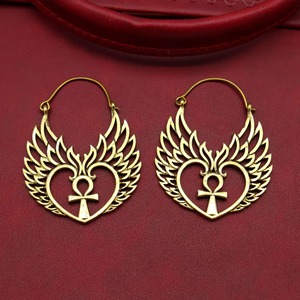Pendientes de latón estilo aro de Metal Craft, estilo minimalista, acabado liso, precio de fábrica al por mayor, artículo pendientes de latón - Product Image 2