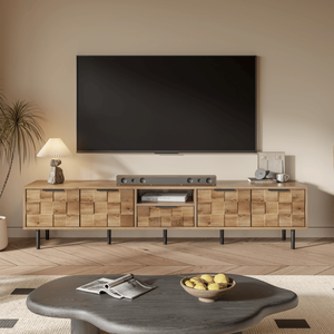 78 \ "legno TV Stand con deposito di intrattenimento centro TV console per 85 75 65 pollici TV per uso soggiorno - Product Image 1