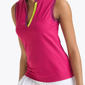 Jupe de tennis plissée bleu marine pour femme, design personnalisé, dernière collection, avec col zippé et poches discrètes pour balles, uniforme de sport - Product Image 4