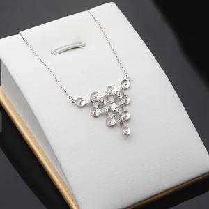 Handmade S925 <b>Silver</b> DIY Pendant Necklace for Women 10 <b>Beads</b> with 5-6 Pearl Set Chain Female Triangle Design - Product Image 1
