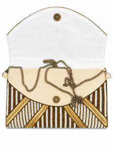 Pochette de soirée de luxe à fermeture éclair, style Gatsby, faite main, brodée de perles, avec sequins, sac à bandoulière tendance pour fêtes - Product Image 2