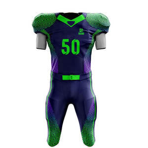 Uniforme de Fútbol Americano con Diseño Único Estampado, Estilo Personalizado, 100% Poliéster, Transpirable, de Secado Rápido, Ropa Deportiva de Venta Caliente - Product Image 1