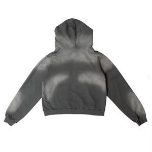 ชุดวอร์มมีฮู้ดแบบ unisex สีพื้น ผ้าโพลีเอสเตอร์ 100% กางเกงขายาว เสื้อฮู้ดมีซิป สวมใส่สบายทรงหลวม เหมาะสำหรับฤดูหนาว 2 ชิ้น 1 ชุด - Product Image 3