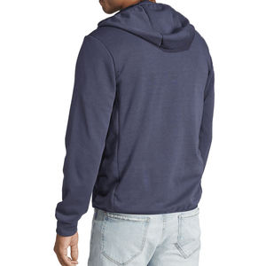 เสื้อแจ็คเก็ตฮู้ดซิปผู้ชายทรงสลิมฟิต สไตล์ไฮบริด สำหรับใส่ในฤดูใบไม้ร่วง อุ่นสบายด้วยผ้าฟลีซบุใยดาวน์ด้านหน้าและด้านแขน - Product Image 2