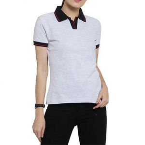 Camisetas Polo Casuales Más Vendidas Para Mujer, Camisetas Polo Femeninas De Color Personalizado Hechas Con Material 100% Algodón - Product Image 3