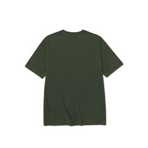 Men's Oversized Letter Pattern Gray Short Sleeve Cotton T-Shirt O-Neck Regular Fit Casual Worsted Knitted Front Silk <b>Screen</b> - Product Image 2