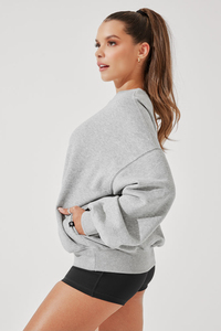 Sweat-shirt à col rond pour femme, vêtements de sport pour entraînement de fitness, gym, sport - Product Image 5