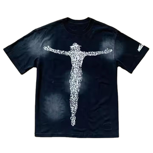 Men's <b>Black</b> Short Sleeve T-<b>Shirt</b> O-Neck Regular Fit Casual Blank Design <b>Silk</b> Screen Printed Breathable Quick Dry 100% Cotton - Product Image 5