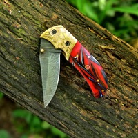 Couteau pliant classique avec manche en fibre de verre nylon et lame polie pour le camping, le bricolage, le transport quotidien, OEM