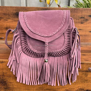 Custom Modern Design Genuine Suede Leather Fringe Crossbody Bag for Women's High Quality Luxury Genuine Leather Shoulder <b>Handbag</b> - Product Image 2