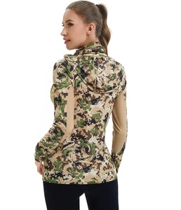 Sweat à capuche de chasse camouflage UPF 50+ pour femme avec cache-cou intégré, respirant, haute performance, manches longues, pour la pêche FS03W - Product Image 2