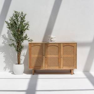 Aparador de Ratán de 3 Puertas Vandana Pebble Solace para Interiores y Exteriores Modernos y Elegantes - Product Image 3