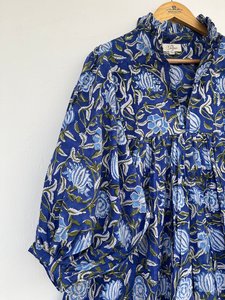 Femmes filles imprimé pur coton Maxi robe indien bloc imprimé décontracté été soirée à la mode en gros longue Midi en vrac - Product Image 4