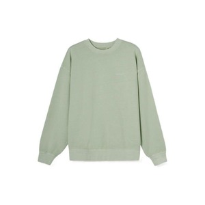 เสื้อสเวตเชิ้ตคอกลมทรงโอเวอร์ไซส์ ยูนิเซ็กซ์ สีเขียวมิ้นท์ล้วน แบบมินิมอล ถักทอระบายอากาศได้ดี ผ้าฝ้าย 100% เหมาะสำหรับใส่ในฤดูใบไม้ร่วง - Product Image 1