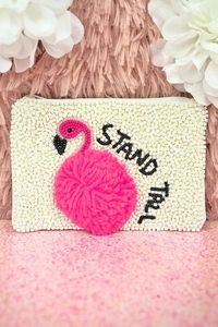Bolsa de maquillaje elegante de alta calidad con cremallera y cuentas, hecha a mano, para damas, duradera, con diseño elegante, accesorios. - Product Image 2