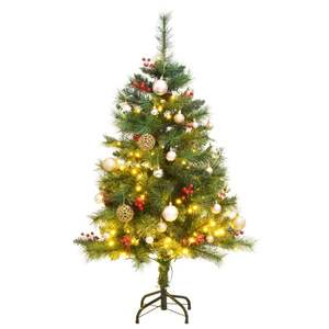 Sapin de Noël Artificiel Articulé avec 150 LED et Ensemble de Boules 59,1 Pouces - Product Image 1