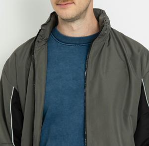 Windbreaker Jacket OEM High Quality <b>Canvas</b> Waterproof Eco-Friendly Thick Stand Collar Winter Casual Outdoor Sports Jacket Men - Product Image 6