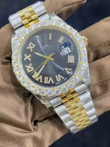 นาฬิกาควอตซ์ผู้ชายหรูหราประดับเพชรโมอิสซาไนต์ สไตล์ฮิปฮอป บลิงค์ พรีเมียม สายสแตนเลสสตีล แฟชั่นสุดหรู - Product Image 3