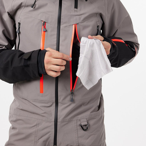 Combinaison de ski grise pour homme, à capuche, imperméable, coupe-vent, respirante, écologique, combinaison de snowboard avec fermeture éclair, vêtements d'extérieur - Product Image 3