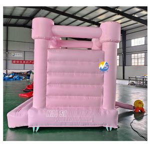 Château gonflable rose pastel pour tout-petits à prix abordable, en PVC durable, idéal pour les fêtes en intérieur - Product Image 5