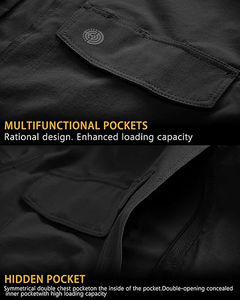 Camisa Táctica Clásica Personalizada con Botones, Transpirable, de Manga Larga, en Tejido Piqué para Hombre - Product Image 3