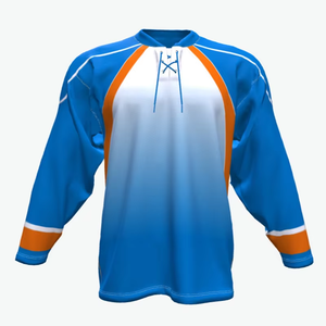 เสื้อฮอกกี้น้ำแข็งแบบแห้งเร็ว คุณภาพดีที่สุด OEM ผลิตจากโพลีเอสเตอร์ 100% สำหรับทุกเพศ  ลายพิมพ์ดิจิทัลแฟชั่น - Product Image 5