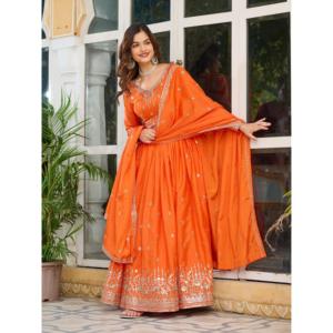 Elegantes vestidos de noche Hermoso vestido de fiesta con Dupatta - Product Image 5