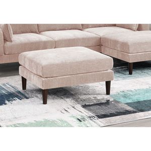 Set Modulare Contemporaneo in Tessuto Morgan Rosa Pallido, 5 Pezzi: Poltrone con Braccioli, Poltrona Senza Braccioli, Pouf e Divani a L per Soggiorno - Product Image 5