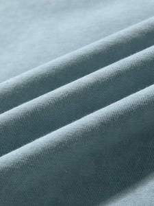 เสื้อยืดโอเวอร์ไซส์สีฟ้าอ่อน ผ้าฝ้าย 100% นุ่ม ระบายอากาศดี ทรงไหล่ตก สไตล์สตรีทแวร์ลำลอง เสื้อยืดฤดูร้อนสำหรับผู้ชาย - Product Image 5
