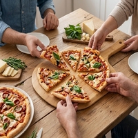 Pala para Pizza de Bambú Orgánico con Mango, Paleta para Pizza para Hornear, Transferir y Servir, Tabla de Pizza para Cocina, Logotipo Personalizado