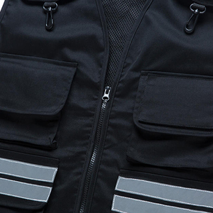 Wholesale Custom logo Safety Multiple Pockets Cargo Breathable Mesh Utility Vest for Men - Product Image 2