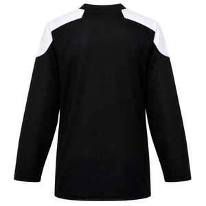 Camiseta de Hockey sobre Hielo Personalizada en Blanco y Negro, Uniforme de Hockey Profesional Sublimado de Manga Larga para Prácticas Deportivas - Product Image 2