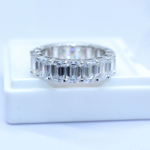 925 <b>Silver</b> Moissanite <b>Emerald</b> Cut <b>Ring</b> Modern Unisex Design Elegant Jewelry for Daily Wear Export Quality Gift - Product Image 6