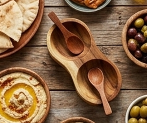 Premium Round Wooden Salt And Sugar Bowl Set Large Size Wooden Kitchenware Ideal For Salt And Pepper Storage Home Use - Product Image 2