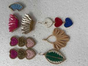 Boucles d'oreilles pendantes faites à la main en verre soufflé, imitation perle, forme cloche, légères, style vintage, bijoux de mode pour soirée - Product Image 5