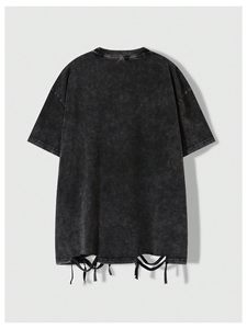 เสื้อยืดโอเวอร์ไซส์ลายกราฟิกสไตล์สตรีทแวร์ วินเทจ ย้อมสีแบบแอซิดวอช แบบสั่งทำได้ ไซส์พลัส สำหรับผู้ชาย เสื้อยืดเปล่าเนื้อหนา - Product Image 2
