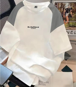 Venta Directa de Fábrica, Camiseta Personalizada de Alta Calidad para Hombre, Talla Grande, Cuello Redondo, Tejida, Ecológica, Transpirable, Holgada, de Manga Corta - Product Image 1