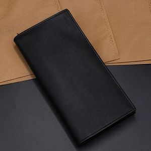 Zipper Pocket Black Leather Wallet Men Long Checkbook Cover Mesh ID Window Multi Card Slot Travel <b>Passport</b> Sleeve Cash Storage - Product Image 1