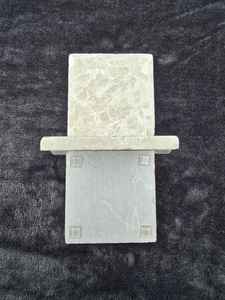 Juego de cuatro posavasos de mármol beige pulido, antideslizantes, de piedra natural. - Product Image 3