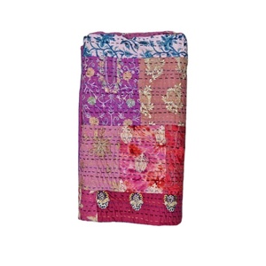 Kantha Patchwork Kantha kambhadiya ผ้าควิลท์ผ้าไหมคุณภาพสูงทนทาน60x90ผ้าปูที่นอนดีไซน์ศิลปะไม่เหมือนใครสำหรับฤดูหนาว - Product Image 3