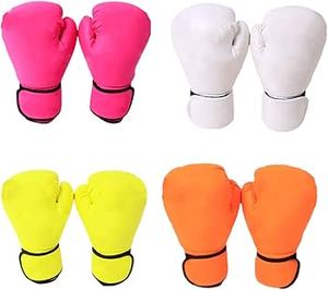 Adult Laced PU Boxing Gloves with Adjustable Wrist <b>Strap</b> for Sparring & Training - Product Image 2