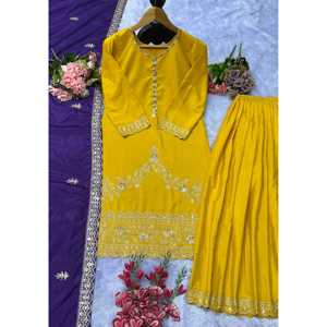 Bel ensemble haut-bas et design Dupatta pour femmes pour les fêtes - Product Image 1