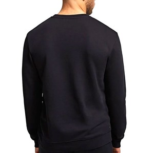 เสื้อสเวตเชิ้ตคอกลมสีดำลำลอง ปี 2026 ทรงยาว สีพื้น ผ้าฝ้าย 100% น้ำหนักปานกลาง ทรงปกติ สไตล์ฤดูใบไม้ร่วง - Product Image 4