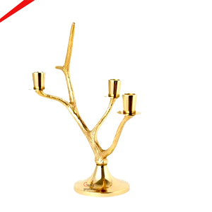 Ensemble de porte-bougies élégants en forme de pilier, cadeaux, décoration intérieure, sculpture dorée, support de bougie de luxe, chandelier - Product Image 1