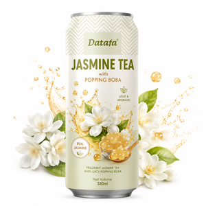 Té de jazmín con piña y boba explosiva, jugo de frutas y verduras enlatado, aroma ligero, listo para beber, 330 ml, etiqueta personalizada - Product Image 2
