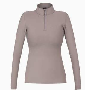 Quick Dry Women's Horse Riding Base Layer Long Sleeve 1/4 Half Zipper Horseback Riding Shirt Base Layer Show Equestrian Shirts - Product Image 1