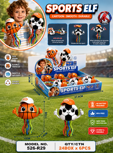 Jouet en peluche interactif et éducatif en forme de ballon de basket et de football pour enfants de 2 à 4 ans, alimenté par piles - Product Image 2