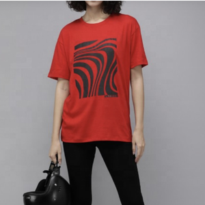 Camiseta de manga corta para mujer, 100% algodón, cuello redondo, holgada, anti-bolitas, estilo urbano de verano, de alta calidad - Product Image 2