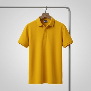 เสื้อยืดผู้ชายสีน้ำเงินรอยัล ผ้าคอตตอนเทอร์รี่ แขนสั้น สวมใส่สบาย ระบายอากาศได้ดี ทรงปกติ โลโก้ด้านหน้า แห้งเร็ว - Product Image 6